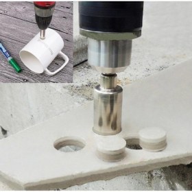 Resim Depolife Mermer Granit Fayans Cam Yuvarlak Delme Pancı 10MM 12MM 14MM Elmas Uç Delik Açma Matkap Karot 3 Lü 