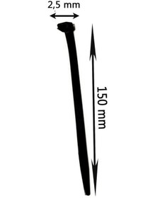 Resim Rutter Rt-3102 2,5x150 Kablo Bağı Siyah 100 Adet - Çırt Kelepçe - Klips - Kablo Düzenliyici 