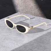 Resim Bir çift şık retro küçük oval gözlük, unisex, sokaklar için trend, her yüz şekli için uygun, şık ve çok yönlü, partiler, tatil hediyeleri ve rahat giyim için mükemmel, pil gerektirmez 
