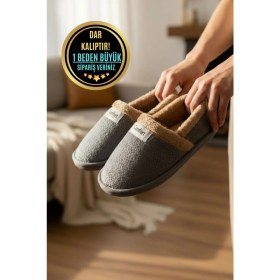 Resim Moda Fırsat Peluş Kadın Ev Babeti Tüylü Yumuşak Taban Ev Botu Panduf 