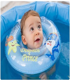 Resim RICHIE Oval kaliteli bebek boyun simidi bebek yüzme simidi mavi 