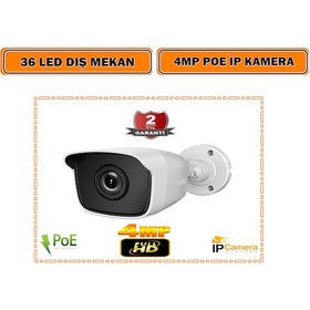 Resim 4Mp 36 Led Dış Mekan Poeli İp Güvenlik Kamerası 