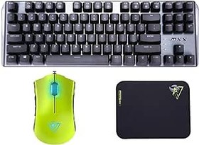 Resim Rantopad Oyun Klavyesi ve Oyun Faresi/Mousepad Combo - Oyun Bilgisayarı için Mavi Anahtar Mekanik Klavye - Dayanıklı, Yüksek Performanslı ve Hassas Kontrol 