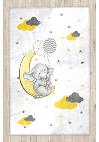 Resim Sevimli Filli Balon Bambu Çocuk Odası Halısı Çok Renkli 