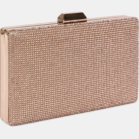 Resim Desa Kadın Pudra Taşlı Zincir Askılı Abiye El Çantası 