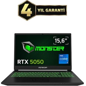 Resim Monster Abra A5 V22.1.7 i7 13620H 8 GB 500 GB SSD 8 GB RTX5050 15.6" W11H FHD Dizüstü Bilgisayar 