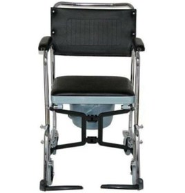 Resim Klozetli Tekerlekli Banyo ve Tuvalet Sandalyesi 