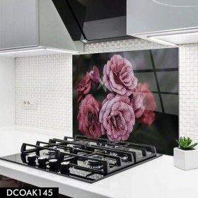 Resim Olinpa Cam Ocak Arkası Koruyucu | Gül Desenli 