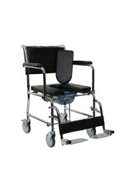 Resim Tekerlekli Iskemle B-125f Katlanır Tuvaletli Banyo Sandalyesi 