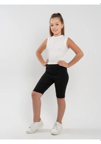 Resim Cupro Ramie Spor Tayt Spor Bisiklet Taytları. 312924508 Siyah 