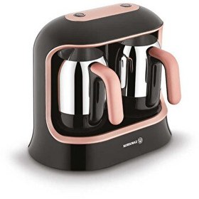 Resim Korkmaz A861-02 Kahvekolik Twin Rose Gold - Siyah Türk Kahve Makinesi 