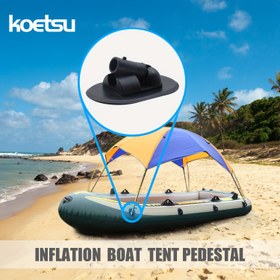 Resim 1pc KOETSU PVC Şişme Bot Çadır Pedestal, 180 Derece Dönebilen Kano Tente Montaj Tabanı, Kürek ve Hız Botları için Evrensel Güneşlik Standı 