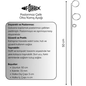 Resim Olta Kamış Ayağı - Paslanmaz Çelik - Fishack - Galvaniz Kaplamalı 
