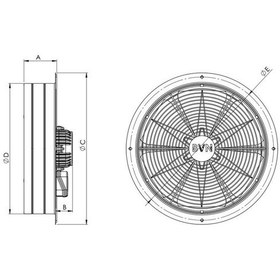 Resim Bahçıvan 25 cm çapında BST 250-2K 2900 D/D 380/400 volt Trifaze Sanayi Aspiratörü 