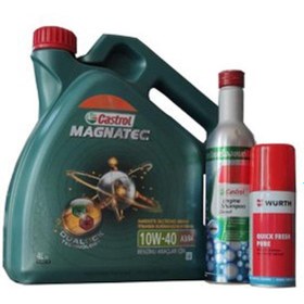 Resim Castrol Magnatec 10W-40 Sentetik 4 lt Benzin Motor Yağı & Motor İç Temizleyici + Araç İçi Tazeleme 