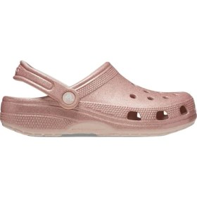 Resim Crocs Classic Glitter Clog Sandalet Erkekler İçin Hafif Rahat Pembe Renkli Düz Topuk 
