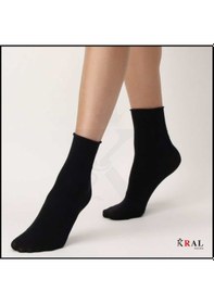 Resim Kral Socks Kadın Roll-top Lastiksiz Dikişsiz Bambu Soket Çorap 4 Çift Siyah Siyah 