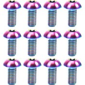 Resim Rısk 12 Adet M5 10mm Disk Disk Fren Rotor Cıvataları T25 Torx Titanyum Tı Mtb Bisiklet Şişe Tutucu Cıvatası Bisiklet Su Şişesi Kafesi Vidası Diğer 