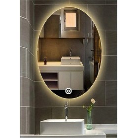 Resim Dnr-Mirror60xDnr-Mirror 80 cm Dokunmatik Tuşlu Günışığı Ledli Elips Banyo Aynası 