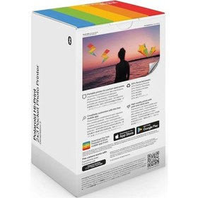 Resim Polaroid Hi-print - Bluetooth Fotoğraf Yazıcısı Ve Kağıt İkili Paketi Beyaz Siyah 