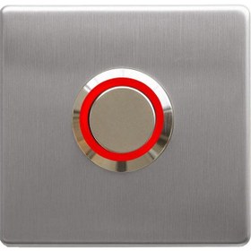 Resim Lockway Z-201k Paslanmaz Tek Kontak Dekoratif Zil Butonu Kırmızı Led 