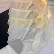 Resim 4 Adet Kadın Orta Bel Nefes Alabilen Dikişsiz Külotlar - Buz İpeği Kumaşı, Rahat Kalıp, Düz Renkler (Açık Gri, Sarımsı-Gri, Soluk Sarı, Açık Bej), Minimalist Tasarım, Makinede Yıkanabilir, Günlük İç Çamaşırı, Basit İç Giyim, Konforlu İç Çamaşırı 