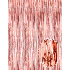 Resim Rose Gold Püsküllü Kapı Perdesi 