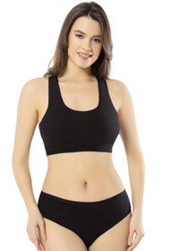 Resim Genel Markalar Kadın Yarım Atlet Içi Pedli Toparlayıcı Push Up Seamless Sporcu Sütyeni Büstiyer Crop Iç Giyim 