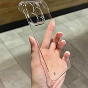 Resim Ultra-ince şeffaf kenarsız ısı dağıtımı Apple 15/14/13promax cep telefonu kılıfı iPhoneXR trend 12 sert kılıf 11 