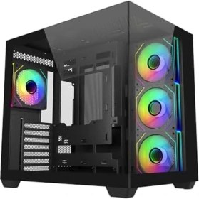 Resim Cooler 681 Tg E681-KHNN85-S00 4X120MM Argb Fan Atx Siyah 850W Atx 3.1 - Pcıe 5.0 80+ Mid Tower Gaming (Oyuncu) Kasası 