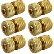 Resim 2 adet/4 adet/6 adet/8 adet AB Standart 4 Nokta Hızlı Bağlantı Su Bağlantıları, Alüminyum Malzeme 1/2" Araba Yıkama Su Tabancası Boru Hızlı Bağlantıları 