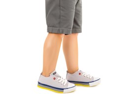 Resim Kiko Kids Tinna Bağcıklı Erkek Çocuk Keten Ayakkabı Gri 