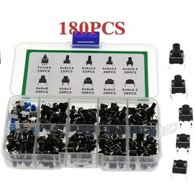 Resim Besthome1 180 Adet 10 Farklı Boyutta Dokunmatik Buton Seti - Dıy Projeleri İçin Pratik Çözüm - 1-gang 1-gang 