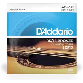 Resim AyrStore D'Addario Ez910 Akustik Gitar Tel Seti, 85/15 Bronze, Light Gauge 