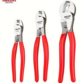 Resim DELIXI ELECTRIC Tel Soyma Pense Kablo Makasları, 6 İnç, 8 İnç, 10 İnç, Elektrikçiler için Hassas Bakır Tüp Makasları 