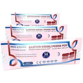 Resim Med-cover Bariyer Kremli Perine Temizleme Pedi 50'li 3 Adet 