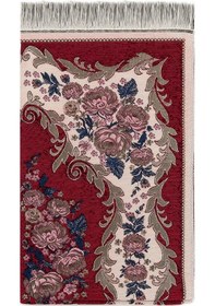 Resim Lüks Gülce Şönil Seccade Kırmızı 