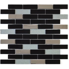 Resim MozaiKristaL Mutfak Tezgah Arası ve İç Dekorasyonda Tüm Yüzeyler İçin Kristal Cam Mozaik. Cam Ölçüsü: 23X73X4 Mm. File Ölçüsü: 30X30 Cm. ( 1 Koli = 11 File Karo = 1 m2 fiyatıdır ) 