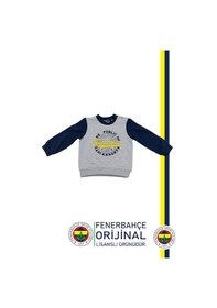Resim Fenerium Fenerbahçe Lisanslı Lacivert Bebek Sweat Republic Of Fenerbahçe Kişiye Özel Hediyelik Ahşap Kutulu Lacivert 