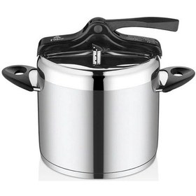 Resim Vento Sıyah 9 Lt Klasık Duduklu Tencere Gümüş 