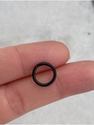 Resim 06mm Siyah Menteşeli Halka Piercing 