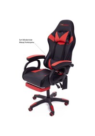 Resim Sports Vıbro Oyuncu Koltuğu Masaj Özellikli Gaming Chair Kırmızı/siyah Kırmızı/ Siyah 