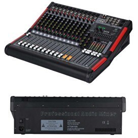 Resim Maxword DC12-PRO 2x99 DSP Efekt Ses Mikseri 12 Kanal Deck Mixer 