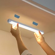 Resim LED Karavan Aydınlatma Şeridi, Akıllı Hareket Sensörlü Işık, Yeni Araba Ev Çift Amaçlı Kablosuz Şarj Enerji Tasarruflu Dolap Dolap Yatak Odası Gece Lambası, Manyetik Delme Gerektirmeyen Uzun Şerit Küçük Gece Lambası, USB Şarj Edilebilir Karavan Seyahat Aydınlatması, Otomotiv Aksesuarları Oda Dekoru 
