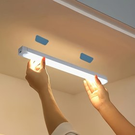 Resim LED Karavan Aydınlatma Şeridi, Akıllı Hareket Sensörlü Işık, Yeni Araba Ev Çift Amaçlı Kablosuz Şarj Enerji Tasarruflu Dolap Dolap Yatak Odası Gece Lambası, Manyetik Delme Gerektirmeyen Uzun Şerit Küçük Gece Lambası, USB Şarj Edilebilir Karavan Seyahat Aydınlatması, Otomotiv Aksesuarları Oda Dekoru 