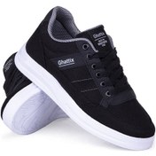 Resim Ghattix Erkek Keten Sneaker Yazlık Mevsimlik Ayakkabı Siyah 