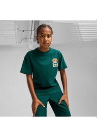 Resim Puma 68515360 Mid90s Graphic Tee Iv Çocuk Spor Tişört Yeşil 