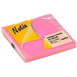 Resim Notix Yapışkanlı Not Kağıdı Neon Pembe 75 mm x 75 mm 80 Yaprak 