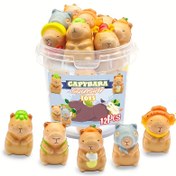 Resim 12 Paket Mini Kapibara Sıkıştırılabilir Oyuncaklar - Çeşitli Renkler ve Stiller, Parti Hediyeleri, İyi Torbalar, Piñata Dolguları, Doğum Günü Hediyeleri, Hazine Sandığı Ödülleri, Sınıf Ödülü için Mükemmel, Yumuşak Polyester Malzeme 