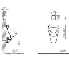 Resim Vitra 310-2910 Sıva Altı Fotoselli Pisuvar Yıkama Seti. Elektrikl 